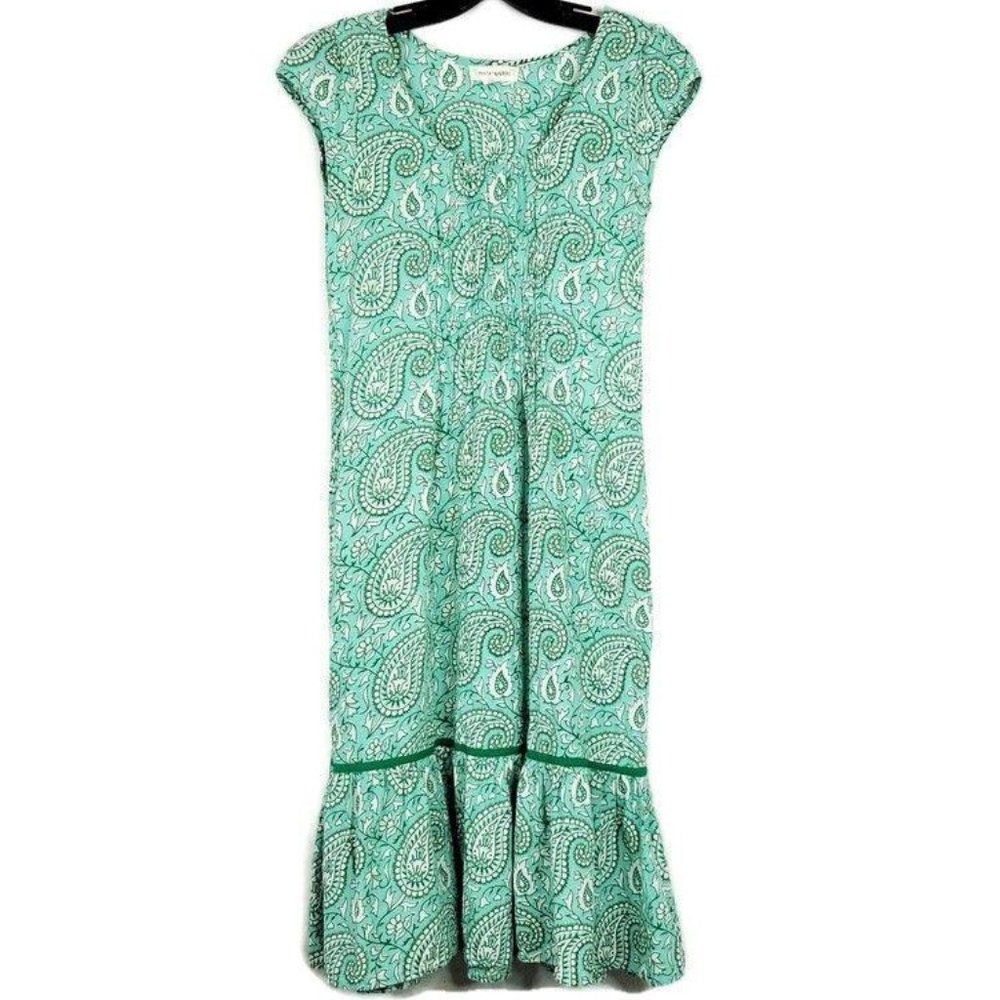 Mata Traders Mint Green Paisley Maxi Dress